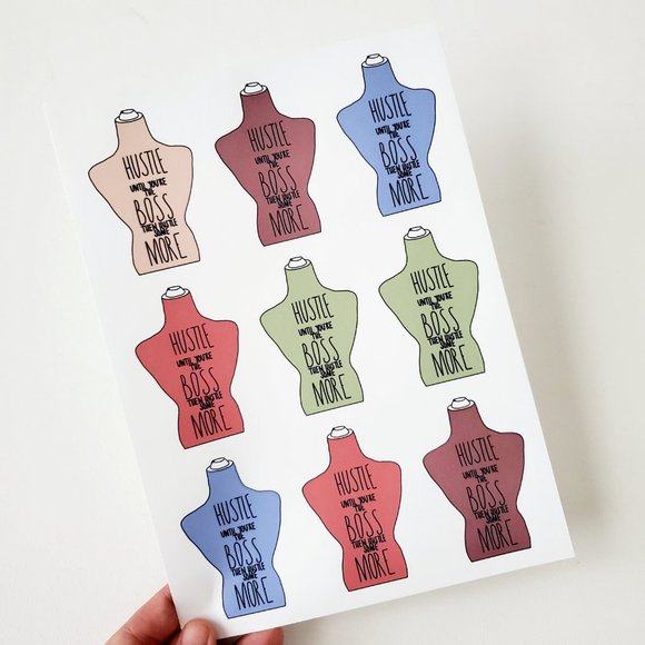 LB044 Poshmark Hustle Boss Sticker [Price Firm] - Picture 5 of 9